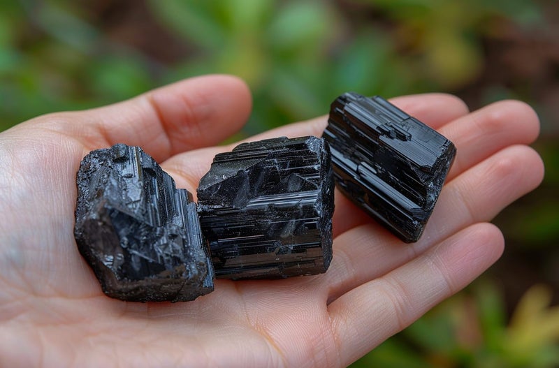 Luckeeper 2 lb Black Tourmaline Bulk Raw Crystals and Healing Stones for Tumbling, Wire Wrapping, Wicca Reiki,Meditation - Image 2